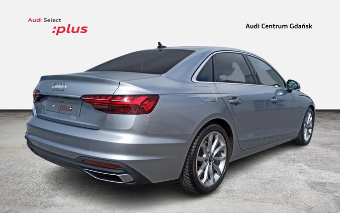 Audi A4 cena 119900 przebieg: 50383, rok produkcji 2021 z Lidzbark małe 562